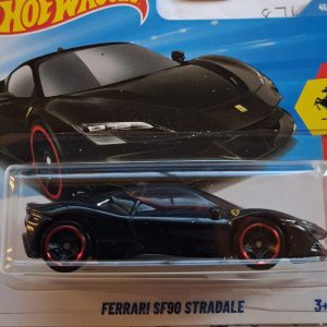 Shop the Hot Wheels Ferrari SF90 Stradale — the first Ferrari casting under Mattel's new 2025 license. Available in Rosso Corsa, Grigio Silverstone, Blu Tour de France & Nero Daytona. 1:64 scale diecast. In stock now. Perfect for collectors and Ferrari fans.