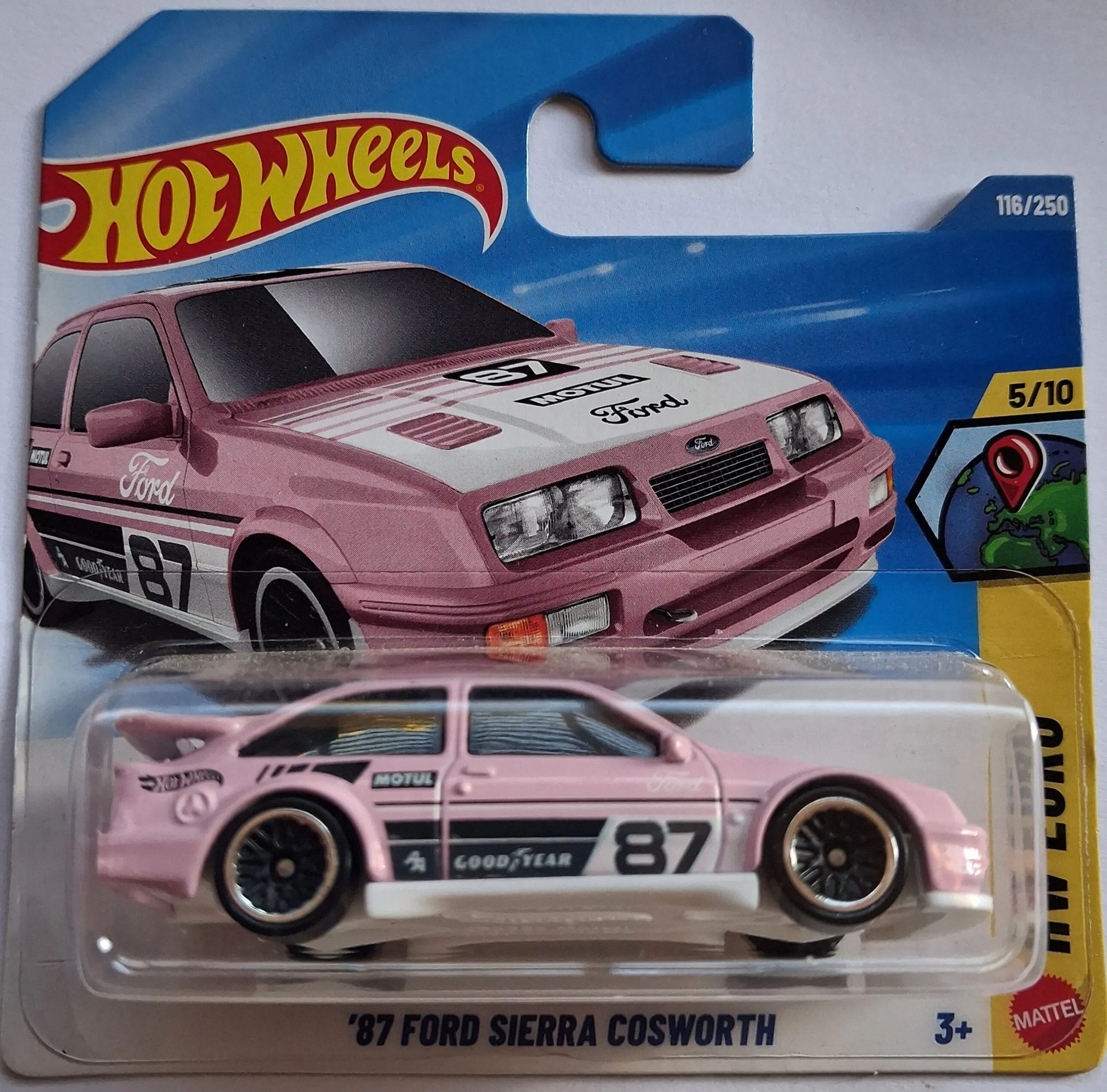 Hot Wheels 1987 Ford Sierra Cosworth Pink 1:64 Die-Cast Car | HW Euro | Ford Collectible 1 099 Hot Wheels Ford Sierra Cosworth Pink