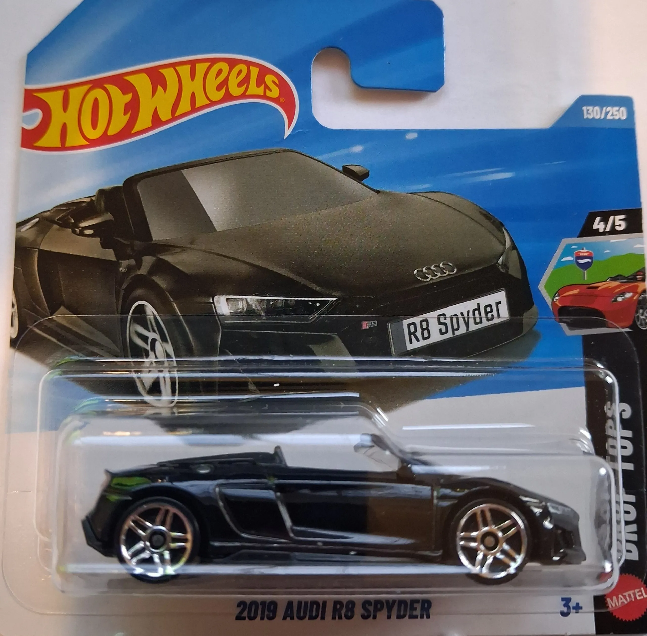 Hot Wheels 2019 Audi R8 Spyder — Black HW Drop Tops 1 123 Hot Wheels Audi R8 Spyder