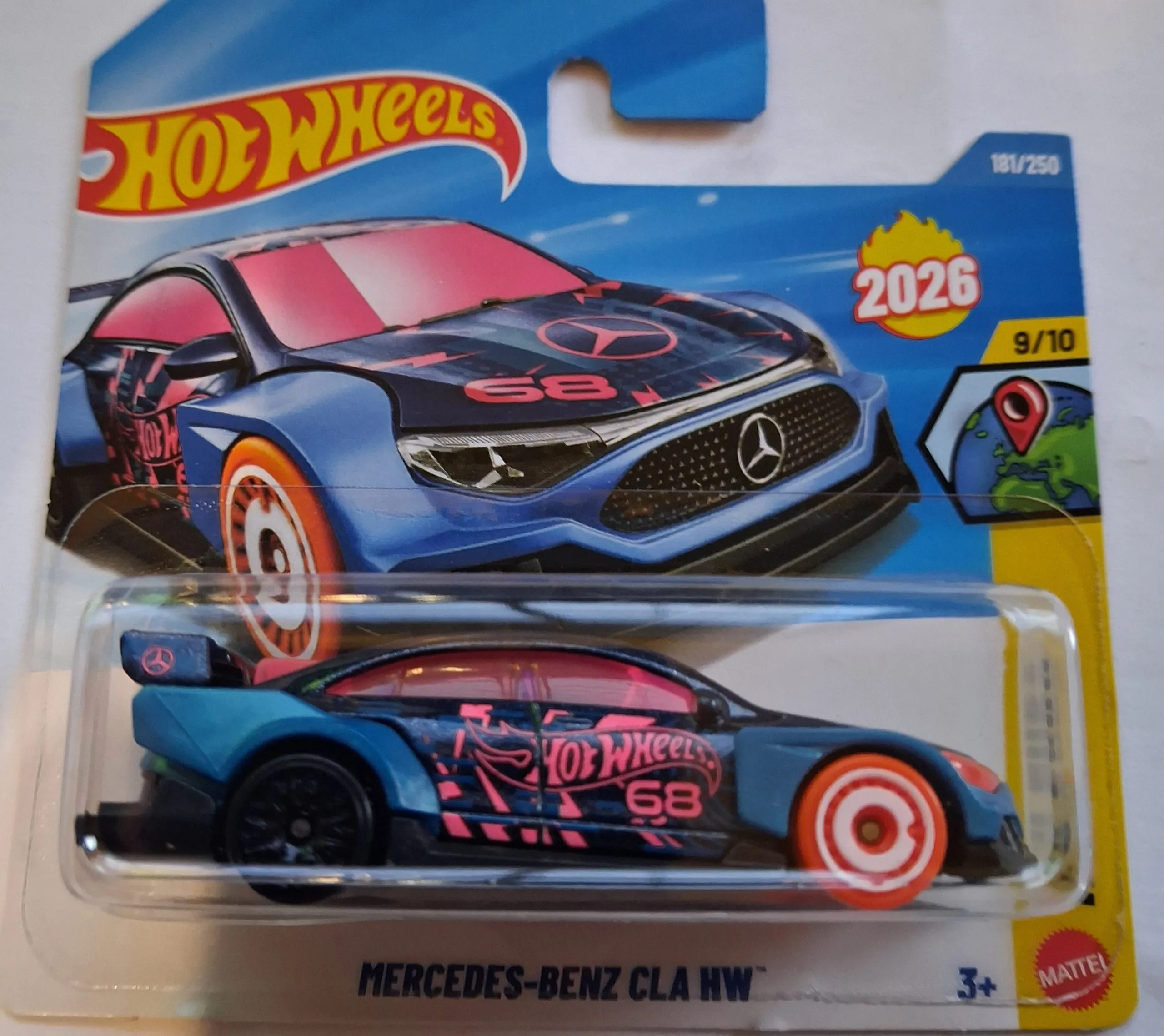 Hot Wheels Mercedes-Benz CLA HW — Metalflake Denim Blue HW Euro 9/10 (2026) 1 128 Hot Wheels Mercedes Benz CLA