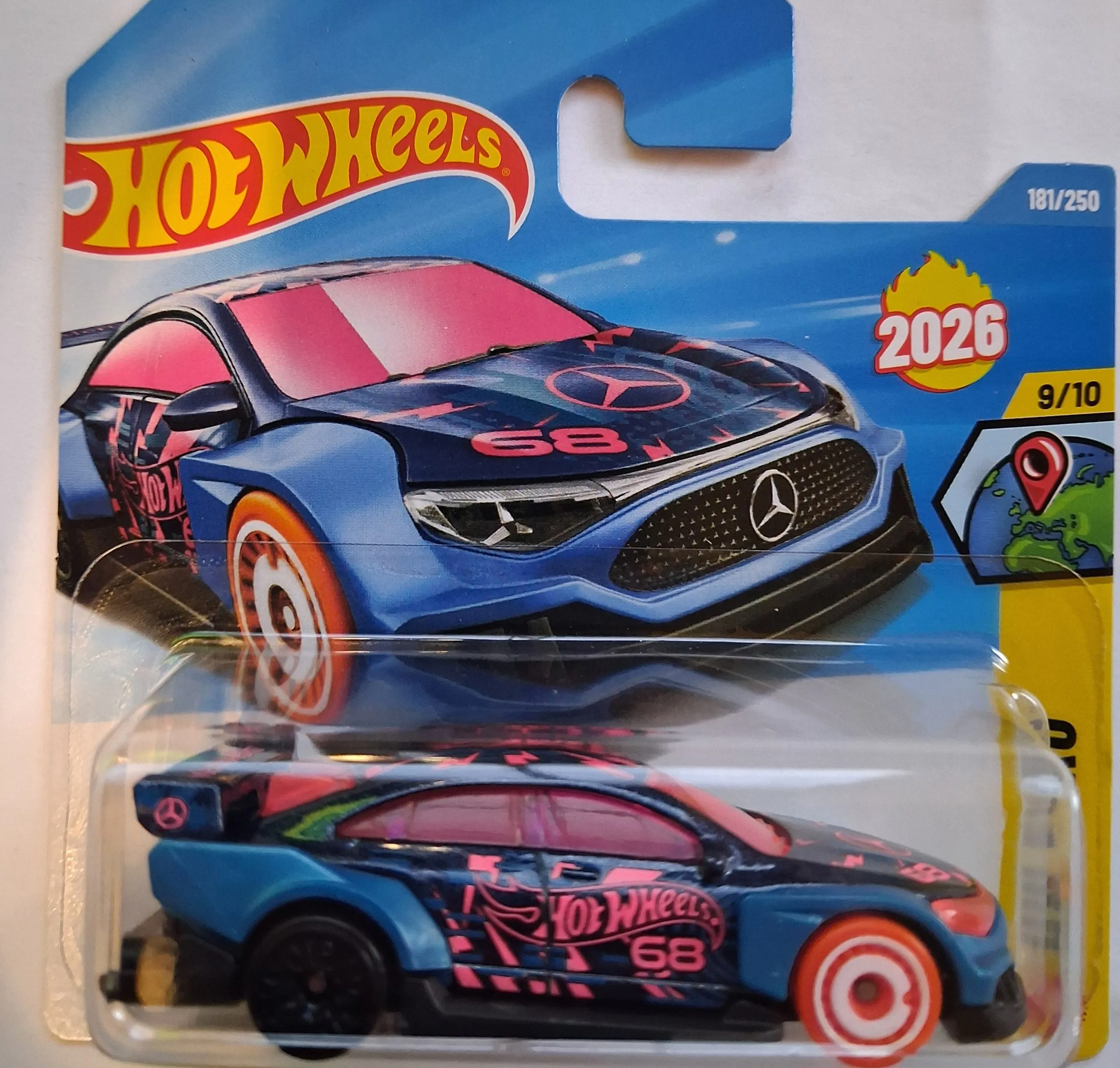 Hot Wheels Mercedes-Benz CLA HW — Metalflake Denim Blue HW Euro 9/10 (2026) 3 Hot Wheels Mercedes Benz CLA