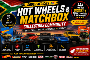 Hot Wheels 2026: The Must-Have Models Hitting South Africa Shelves This Year 2 Promotional image for the Hot Wheels & Matchbox Collectors Community in South Africa featuring diecast cars, collector brands, and Buy, Sell, Trade, Connect messaging.