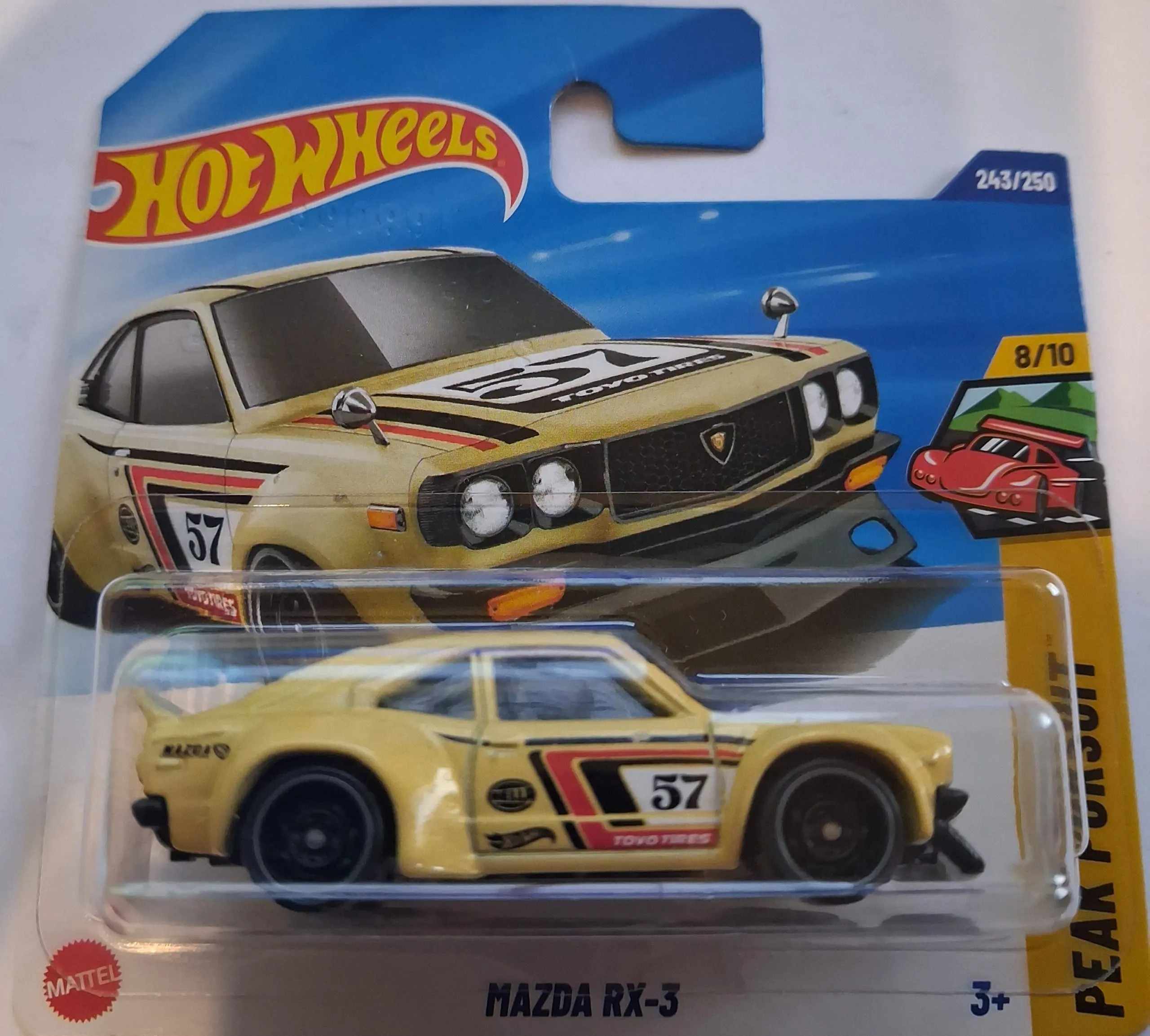 Hot Wheels Mazda RX-3 – Japan Historics #243/250 – Tan Diecast 1:64 Scale 1 163 Hot Wheels Mazda RX 3
