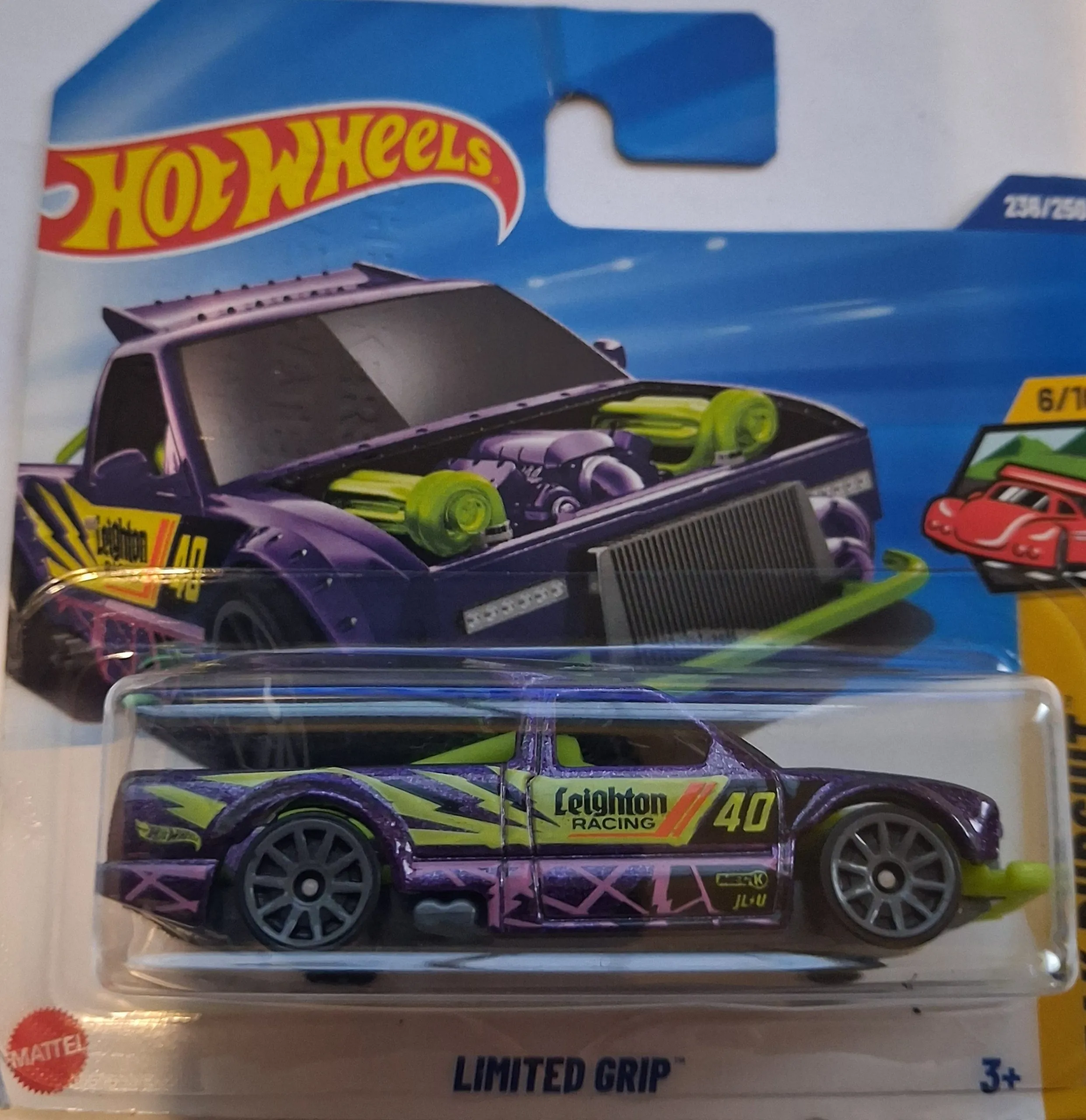 Hot Wheels Limited Grip – Peak Pursuit #234/250 – Purple & Lime Green Diecast 1:64 Scale 1 164 Hot Wheels Limited Grip