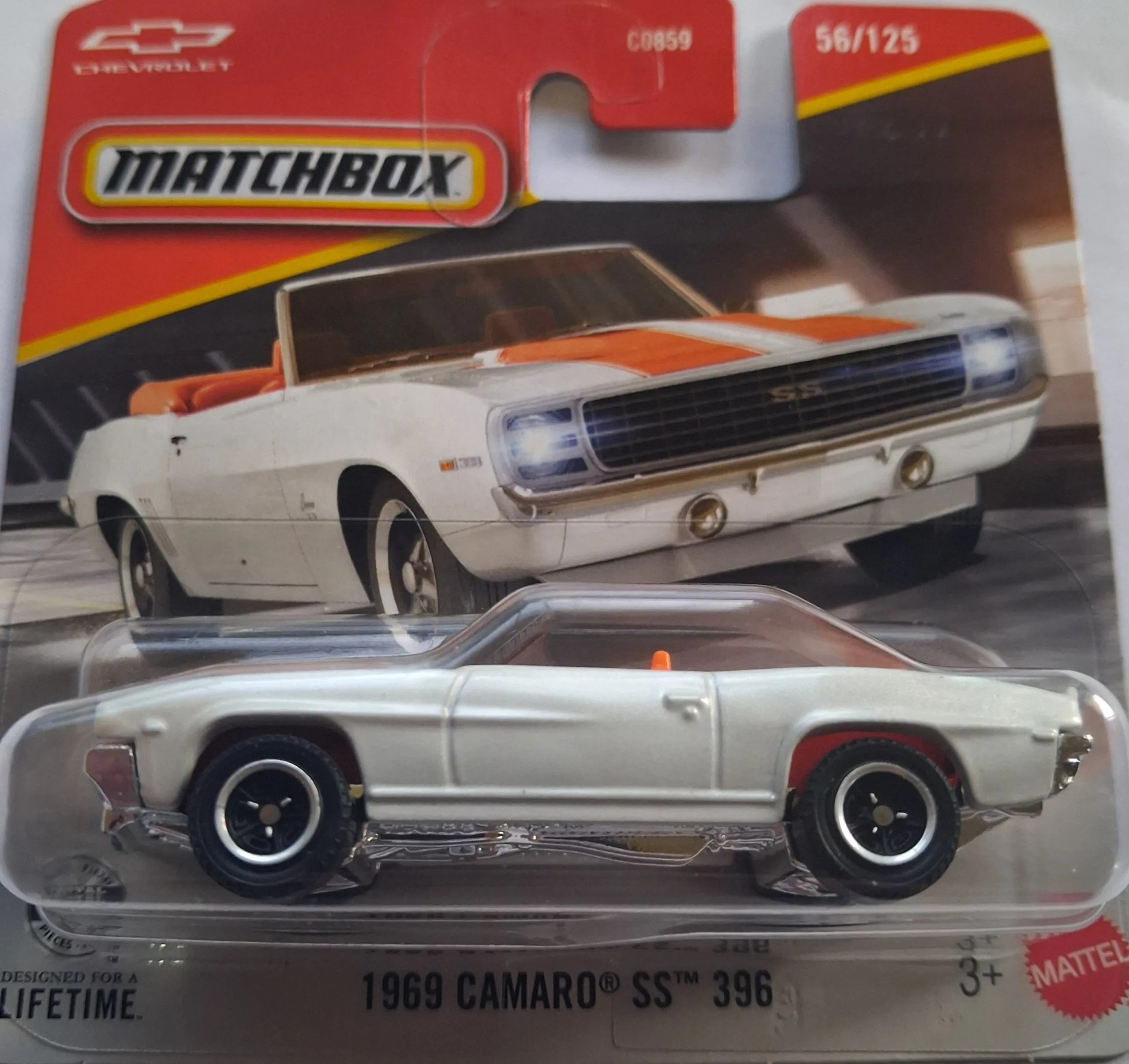 Matchbox 1969 Camaro SS 396 – Mainline 56/125 (White) 1 215 Matchbox Camaro SS