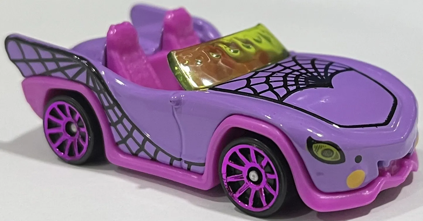 Hot Wheels Mainline 2024: Complete 250-Car List with Photos 25 Hot Wheels 2024 mainline Monster High Ghoul Mobile collector number 003