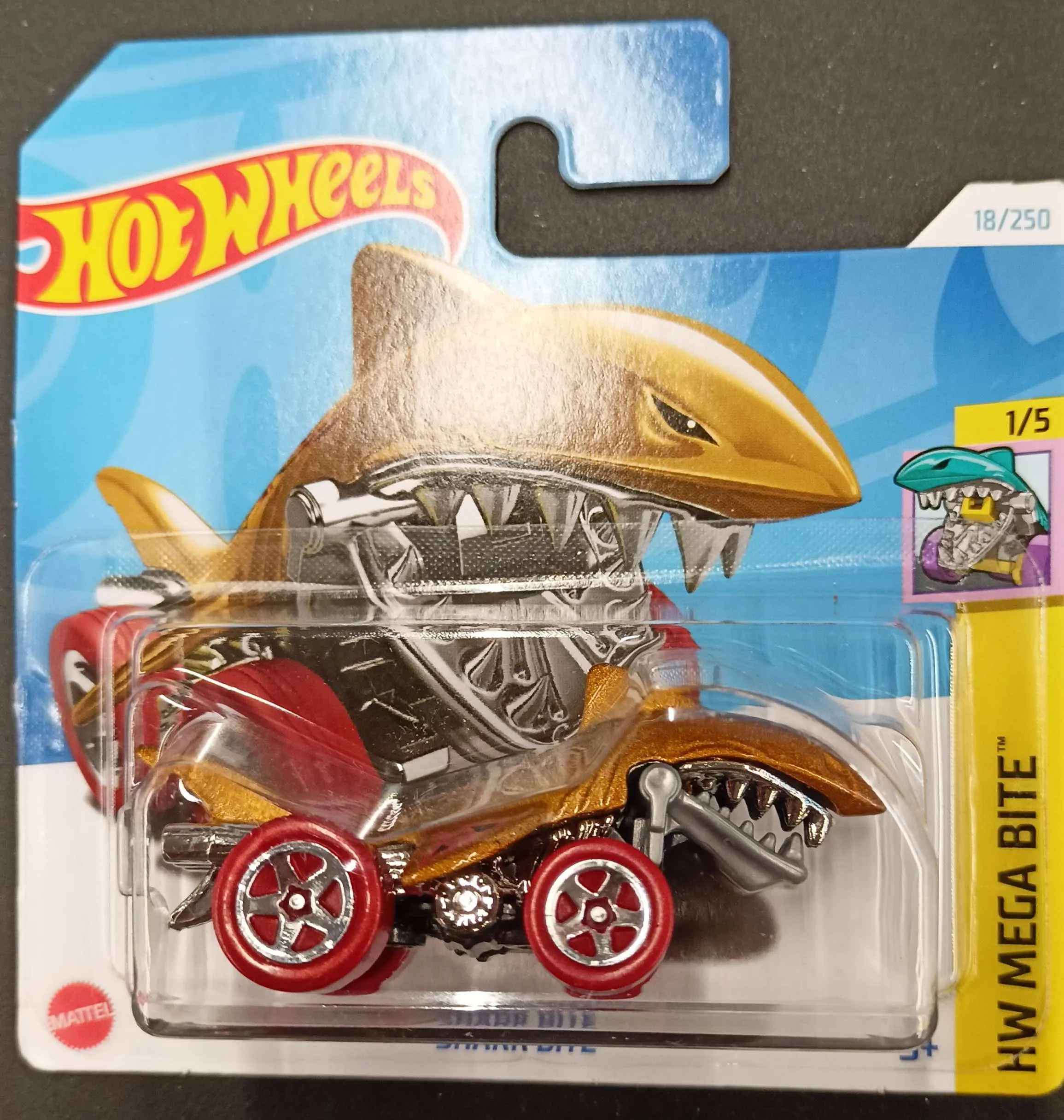 Hot Wheels Mainline 2024: Complete 250-Car List with Photos 17 Hot Wheels 2024 mainline Shark Bite collector number 018