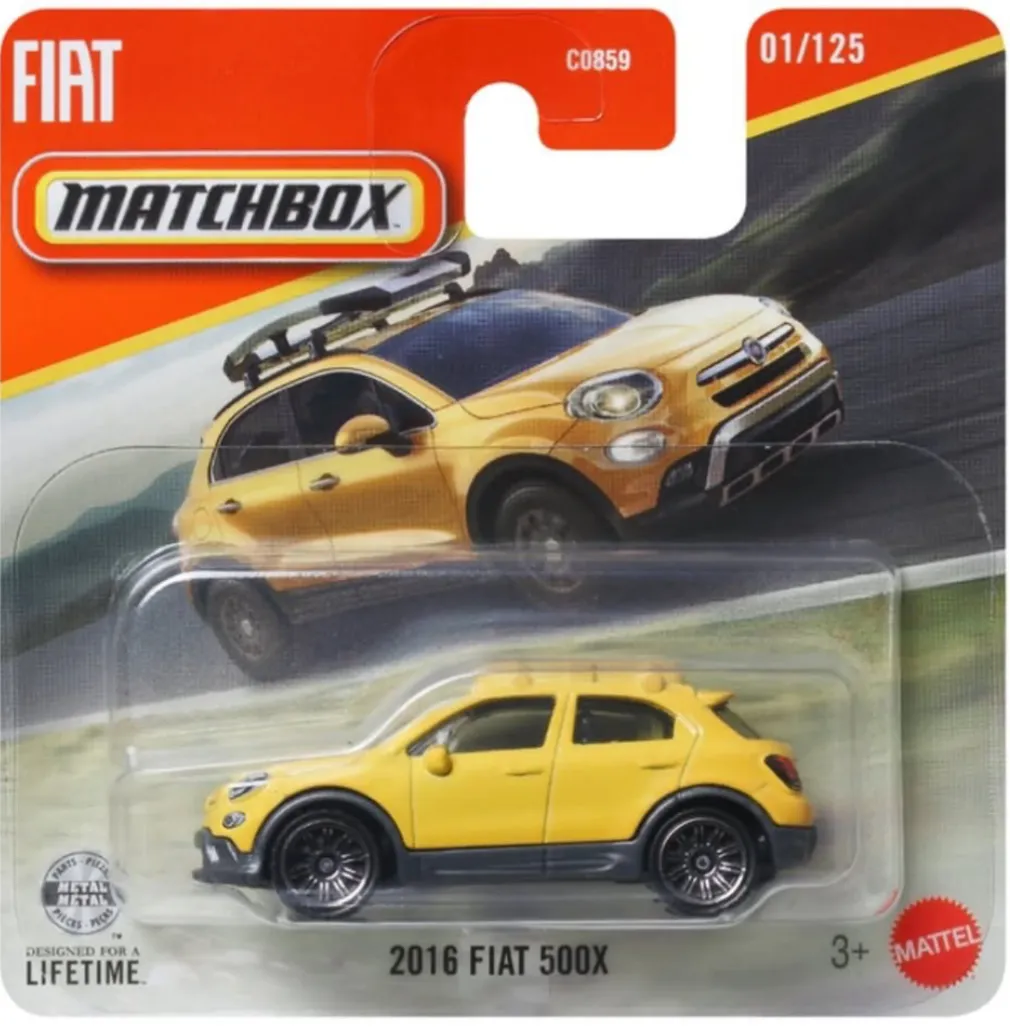 Matchbox Mainline 2026: Complete 1-125 List with Photos 1 Matchbox 2026 MB1 2016 Fiat 500X MBX Road Trip